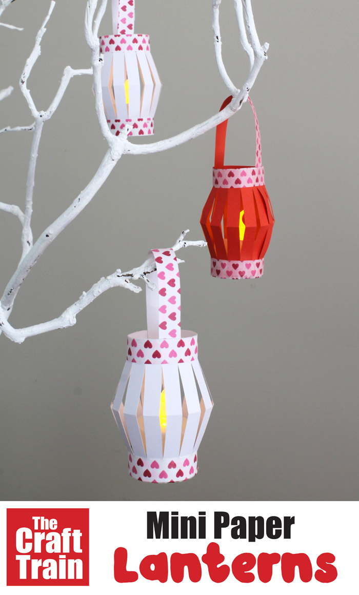 Mini paper lanterns with printable template