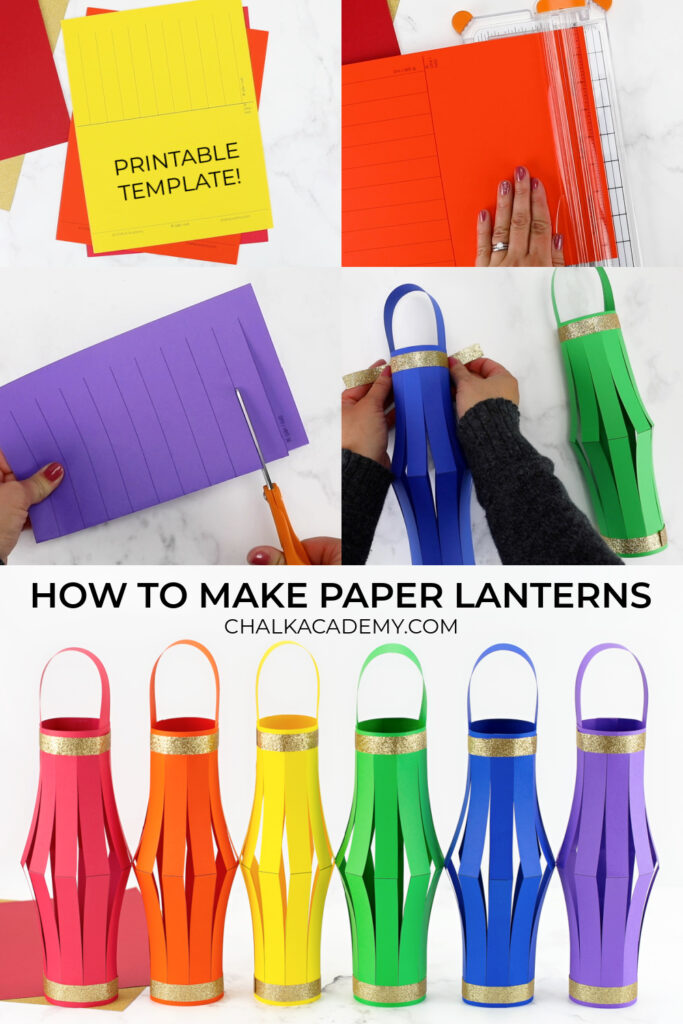 Make easy chinese paper lanterns in steps template video