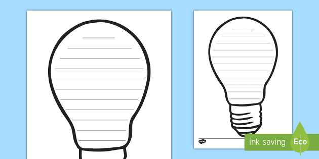 Lightbulb writing frame teacher made