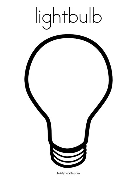 Lightbulb coloring page