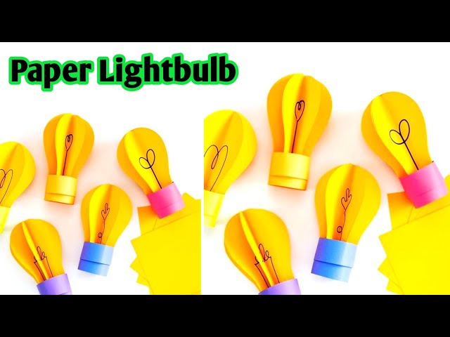 Paper lightbulbðð how to ake paper light paper craft wall hanging paper light ð