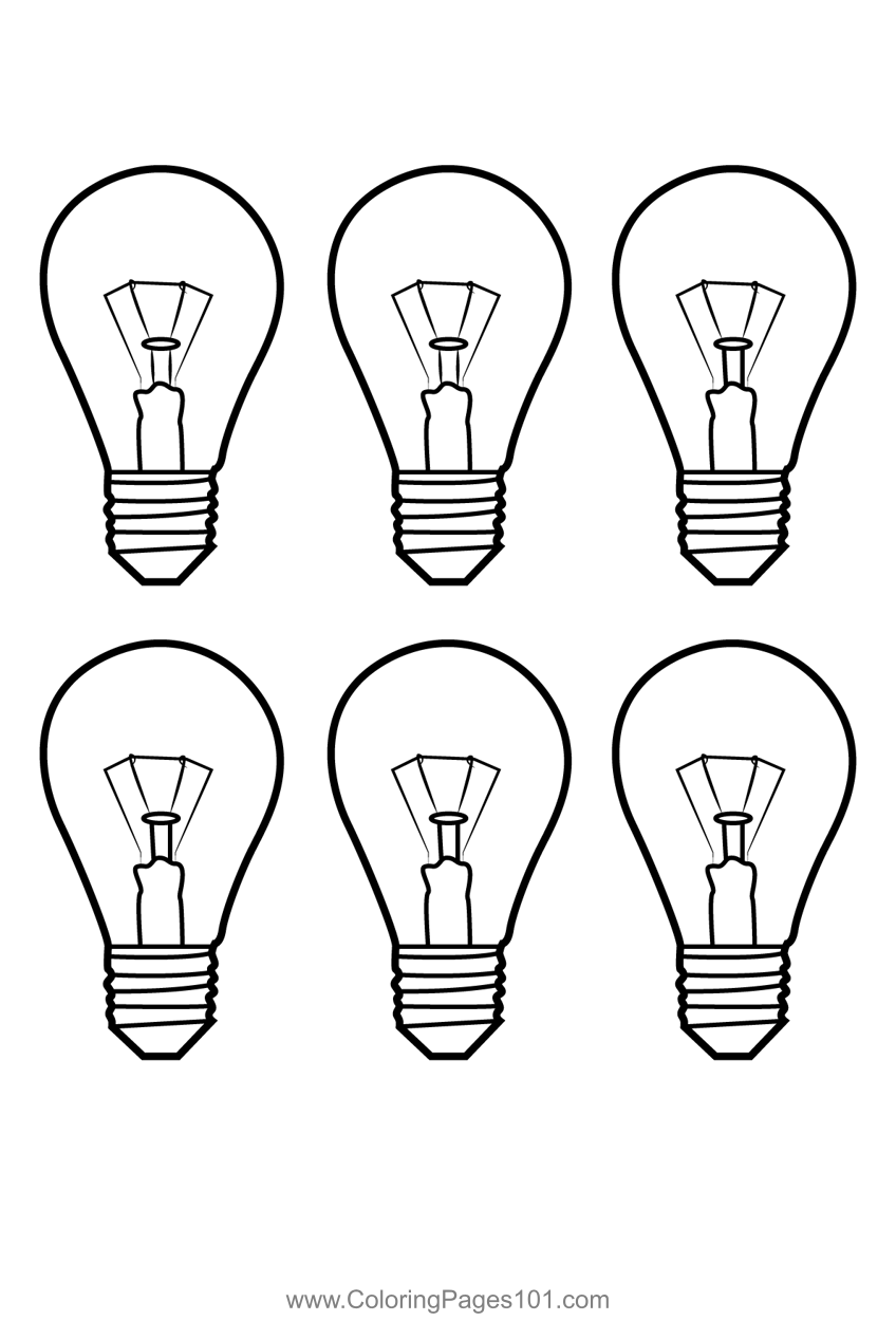 Colorful bulb coloring page coloring pages coloring pages for kids printable coloring pages