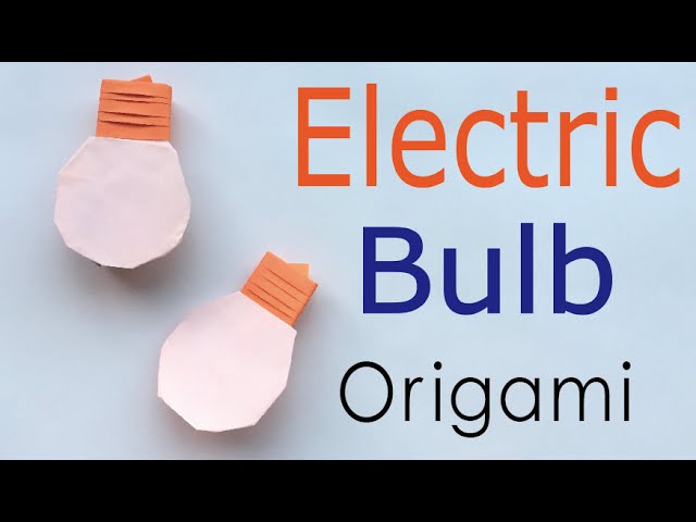 Origami paper electric light bulbâinstruction