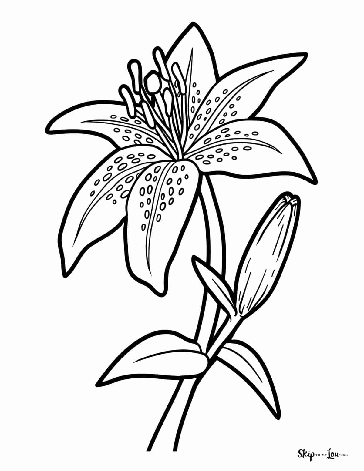 Flower coloring pages skip to my lou