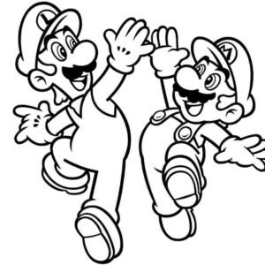 Luigi coloring pages printable for free download