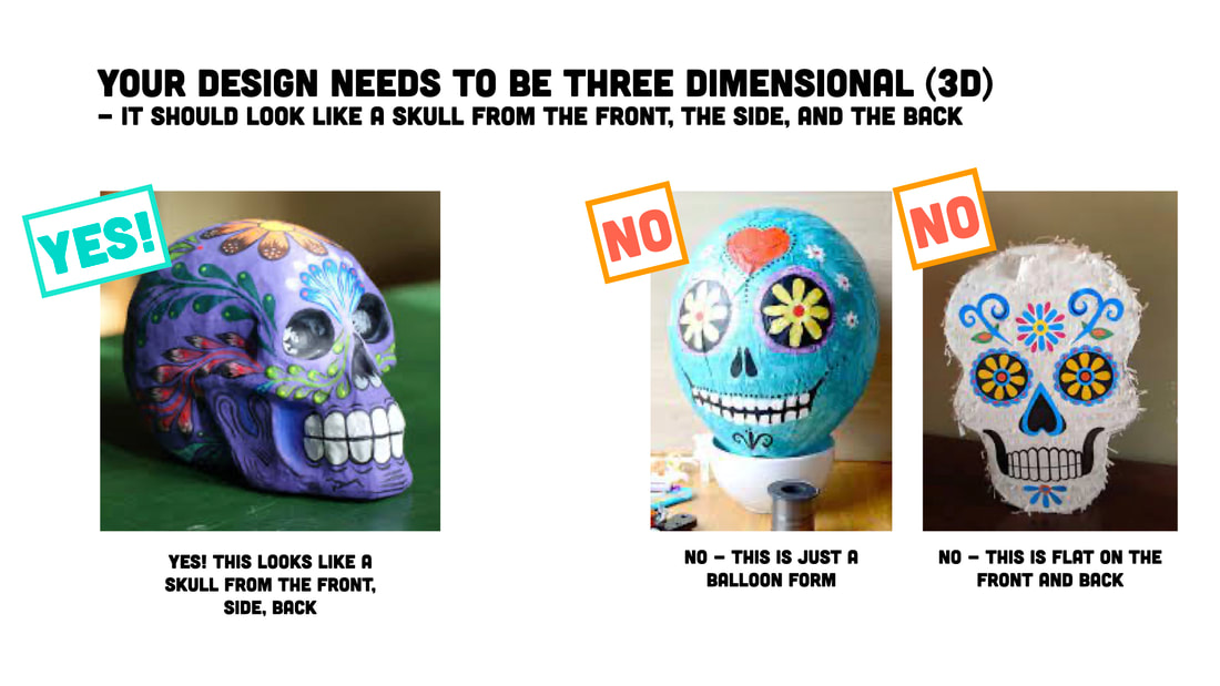 Paper machã skulls