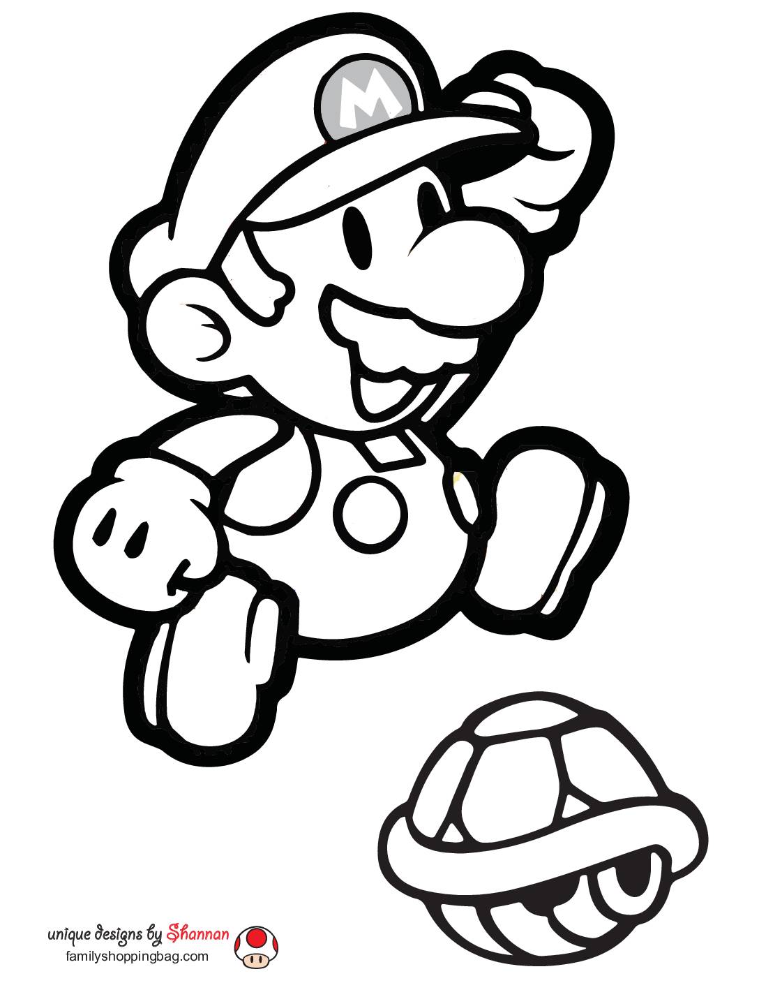 Free printable mario coloring pages and more lil shannie