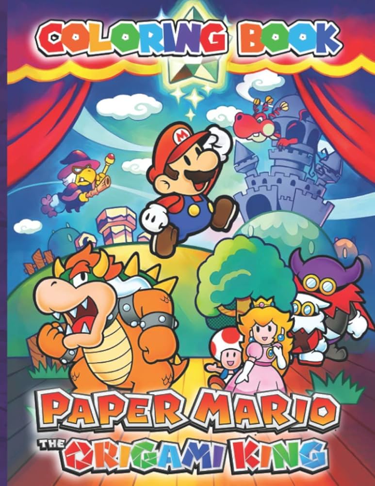 Paper mario the origami king coloring book paper mario the origami king awesome coloring books for adults teenagers unique colouring pages mabuchi nakai books