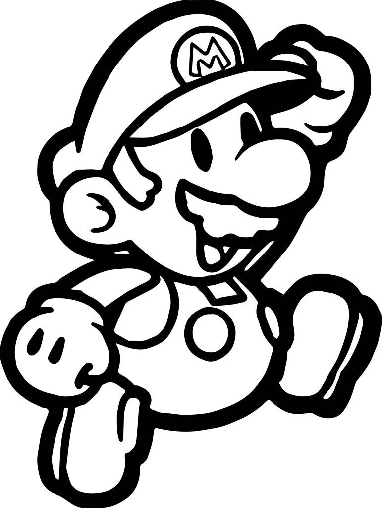 Paper mario coloring page super mario coloring pages mario coloring pages bunny coloring pages