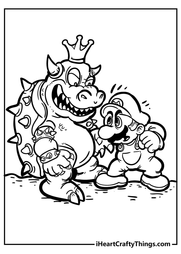 Super mario bros coloring pages free printables