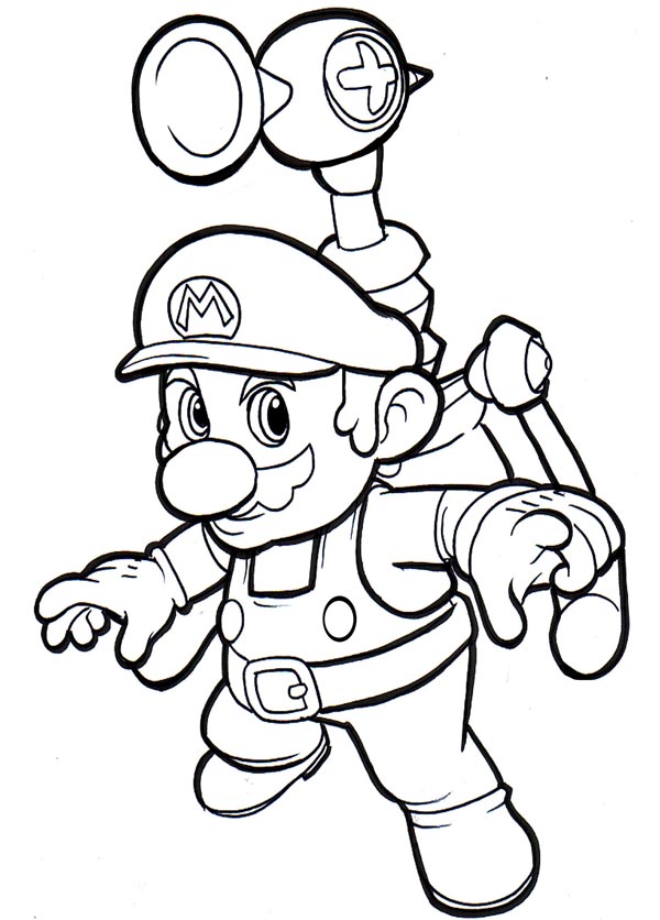 Free printable mario coloring pages for kids