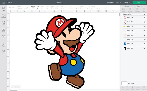 Paper mario svg png pdf dxf