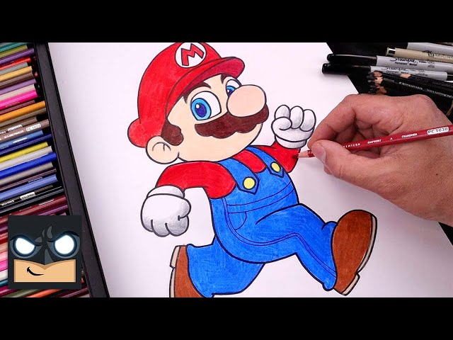 How to draw super ario draw color tutorial step by step