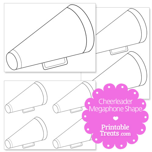 Printable cheerleader megaphone shape â printable treats