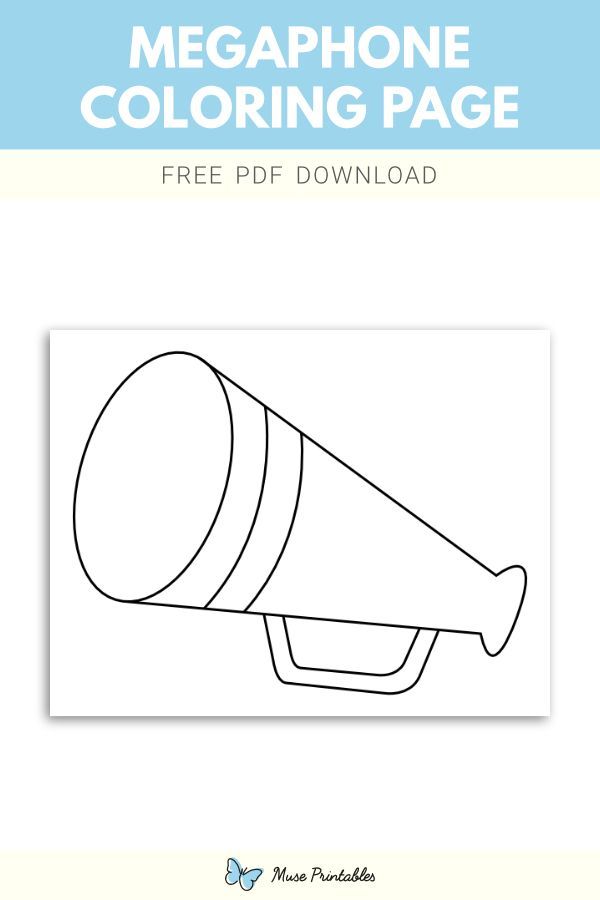 Free megaphone coloring page coloring pages megaphone color