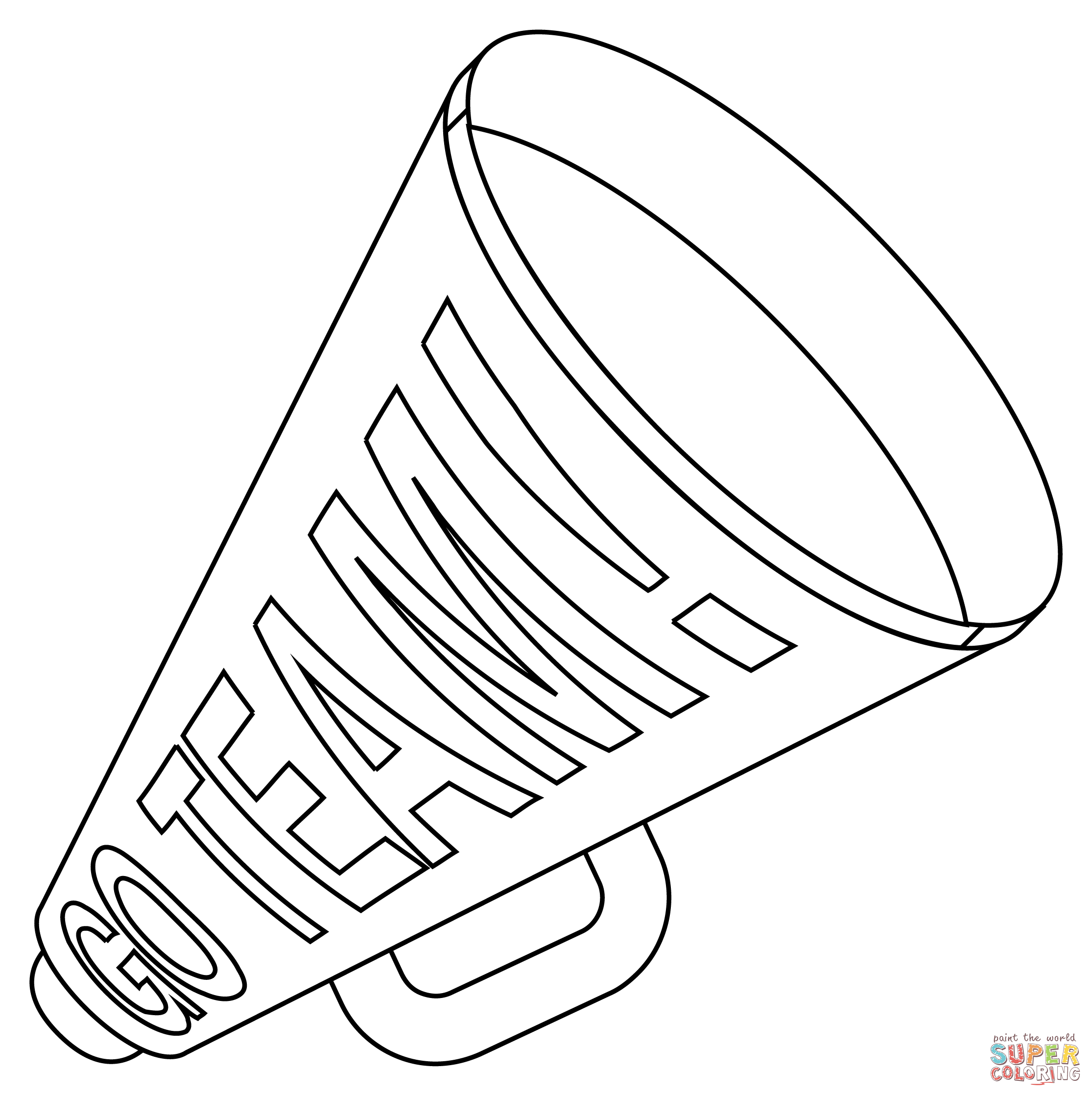 Megaphone coloring page free printable coloring pages