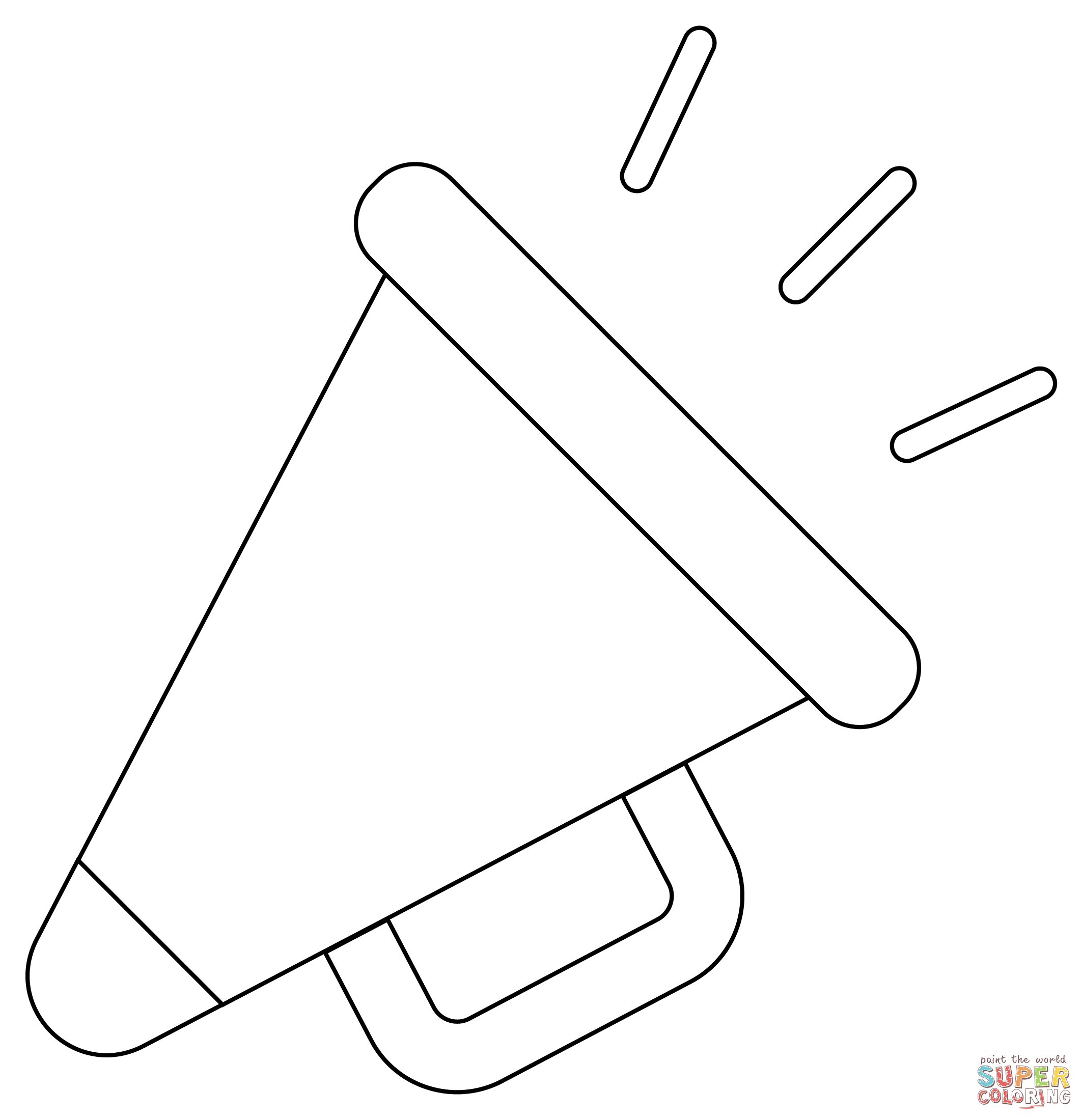 Cheer megaphone coloring page free printable coloring pages