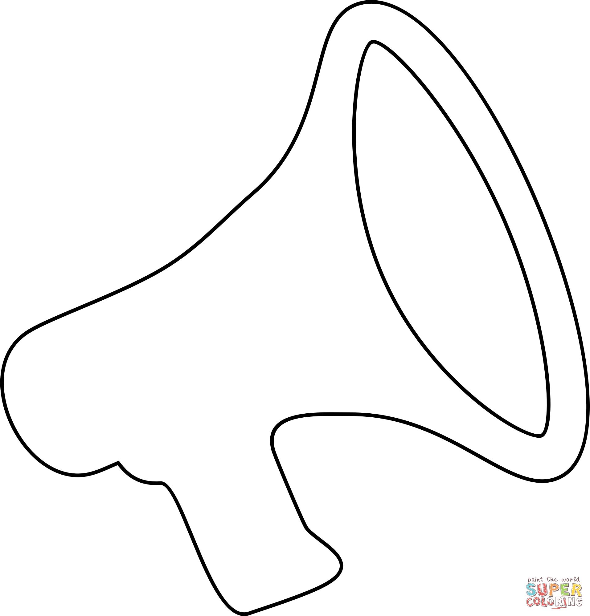 Megaphone coloring page free printable coloring pages