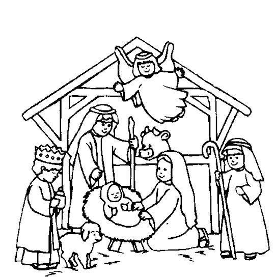 Nativity scene coloring page nativity coloring pages christmas nativity scene christmas coloring pages