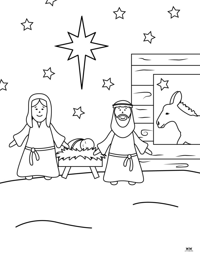 Nativity coloring pages