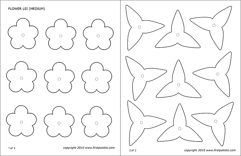 Flower lei templates free printable templates coloring pages