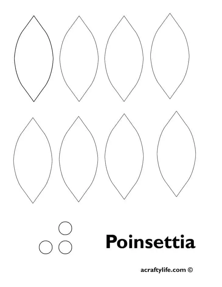 Easy printable poinsettia craft for kids template to make