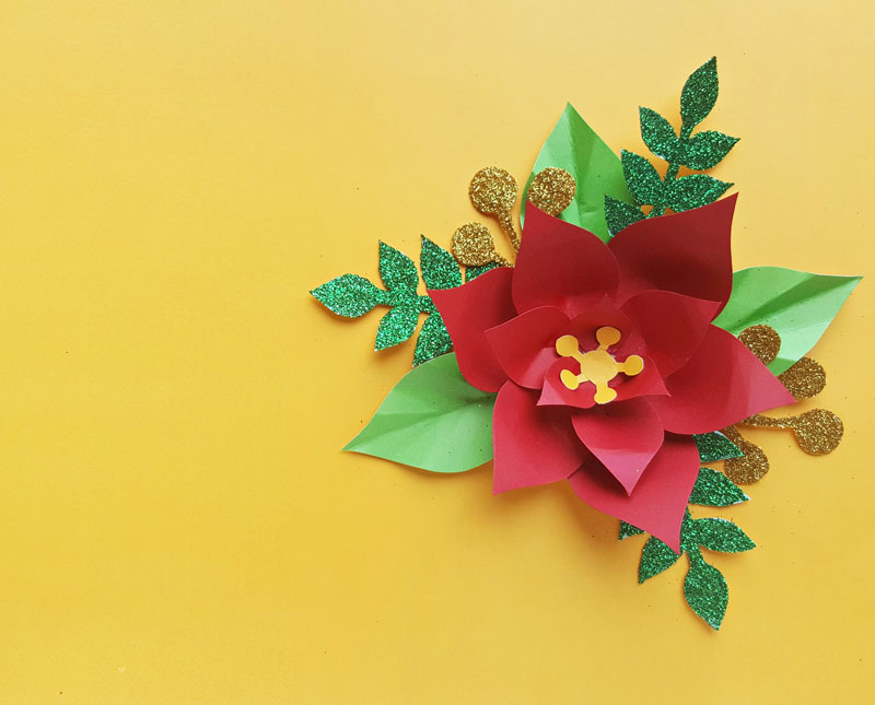 Paper poinsettia template turn it into a diy christmas wreath