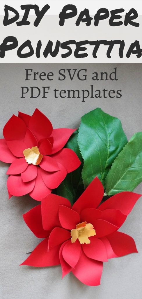 Paper poinsettia with free templates