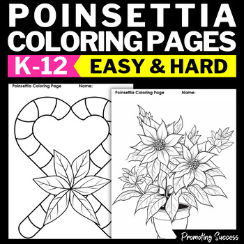 Poinsettia coloring tpt