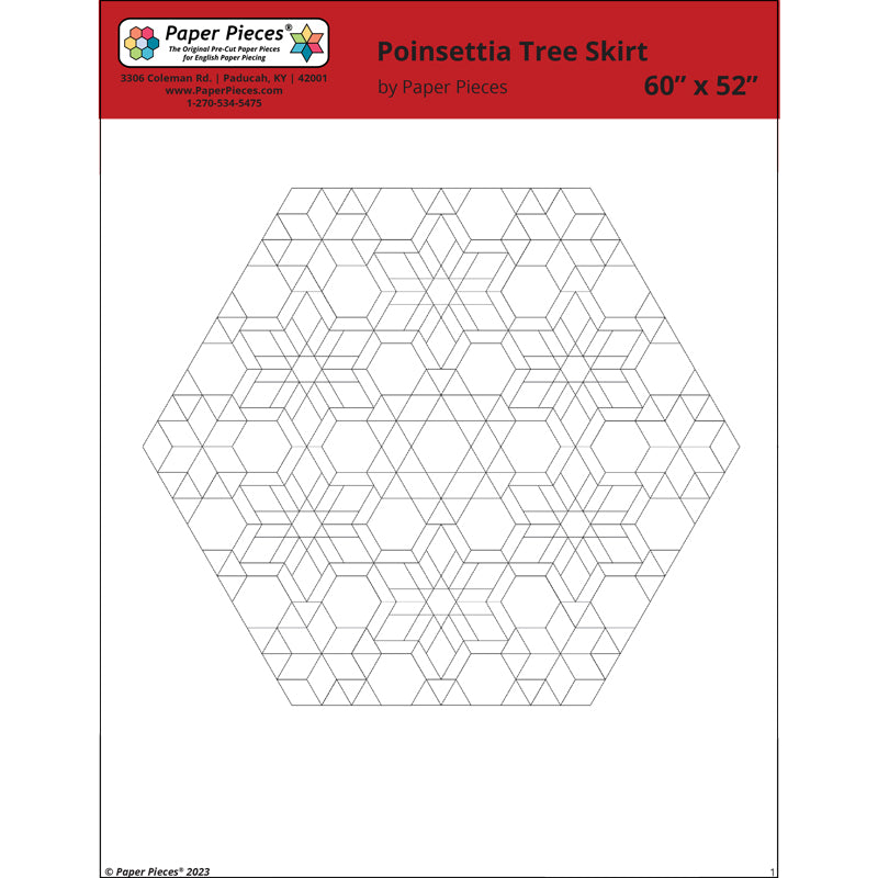 Poinsettia tree skirt coloring page â paper pieces