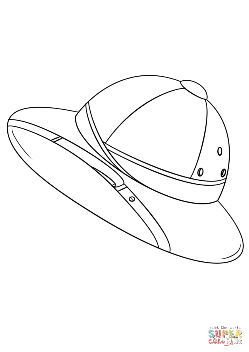 Safari hat coloring page free printable coloring pages