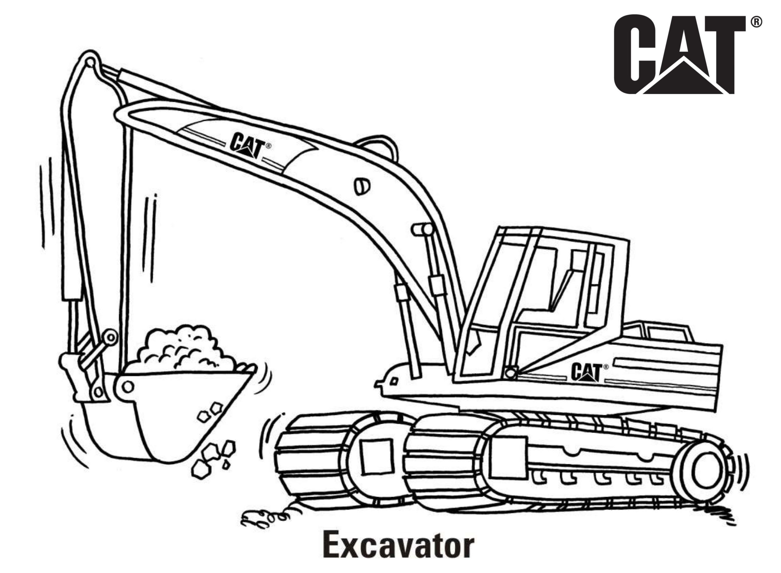 Equipment coloring pages erpillar