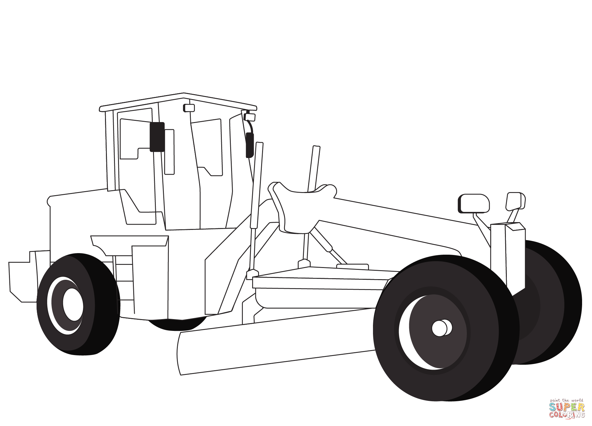 Grader machine coloring page free printable coloring pages