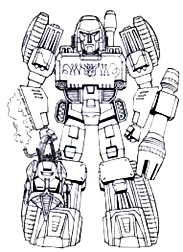 Classic megatron coloring page