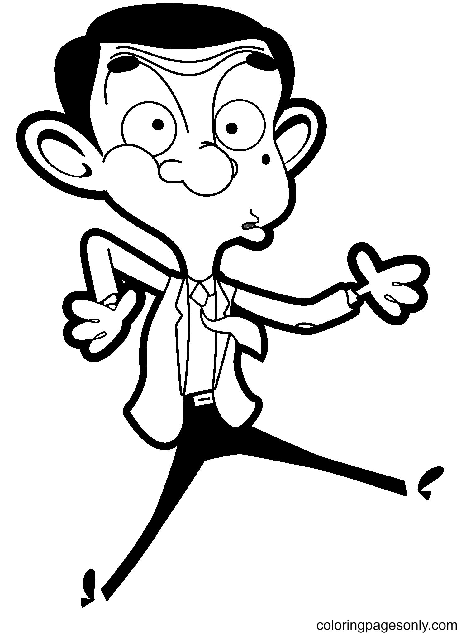 Mr bean coloring pages printable for free download