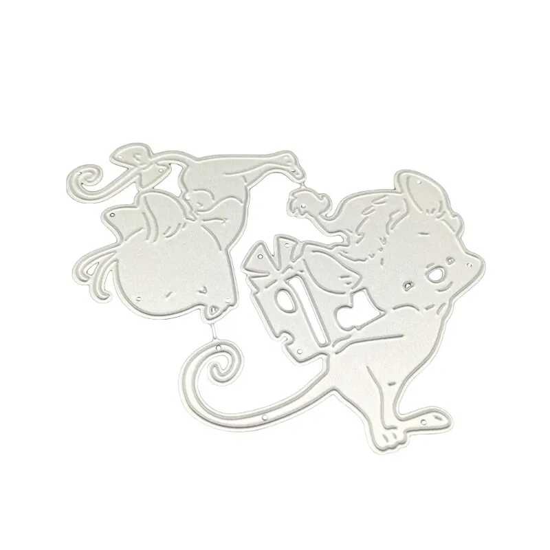 Diy cute mouse embossing stencil carbon steel diy album paper card