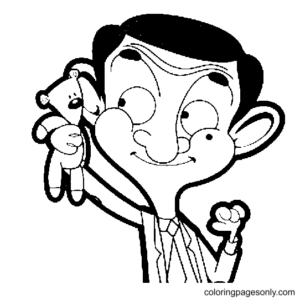 Mr bean coloring pages printable for free download