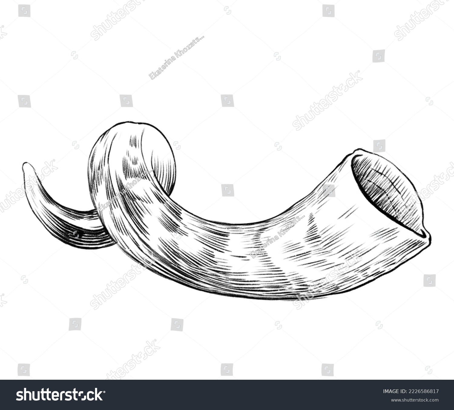 Shofar sketch images stock photos d objects vectors