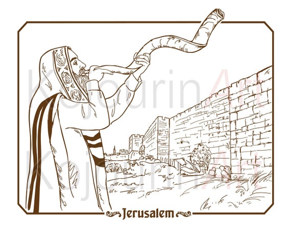 Buy jew blowing shofar of rosh hashanah jewish new year digital online in india