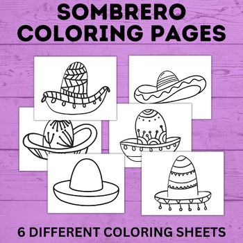 Sombrero coloring page tpt