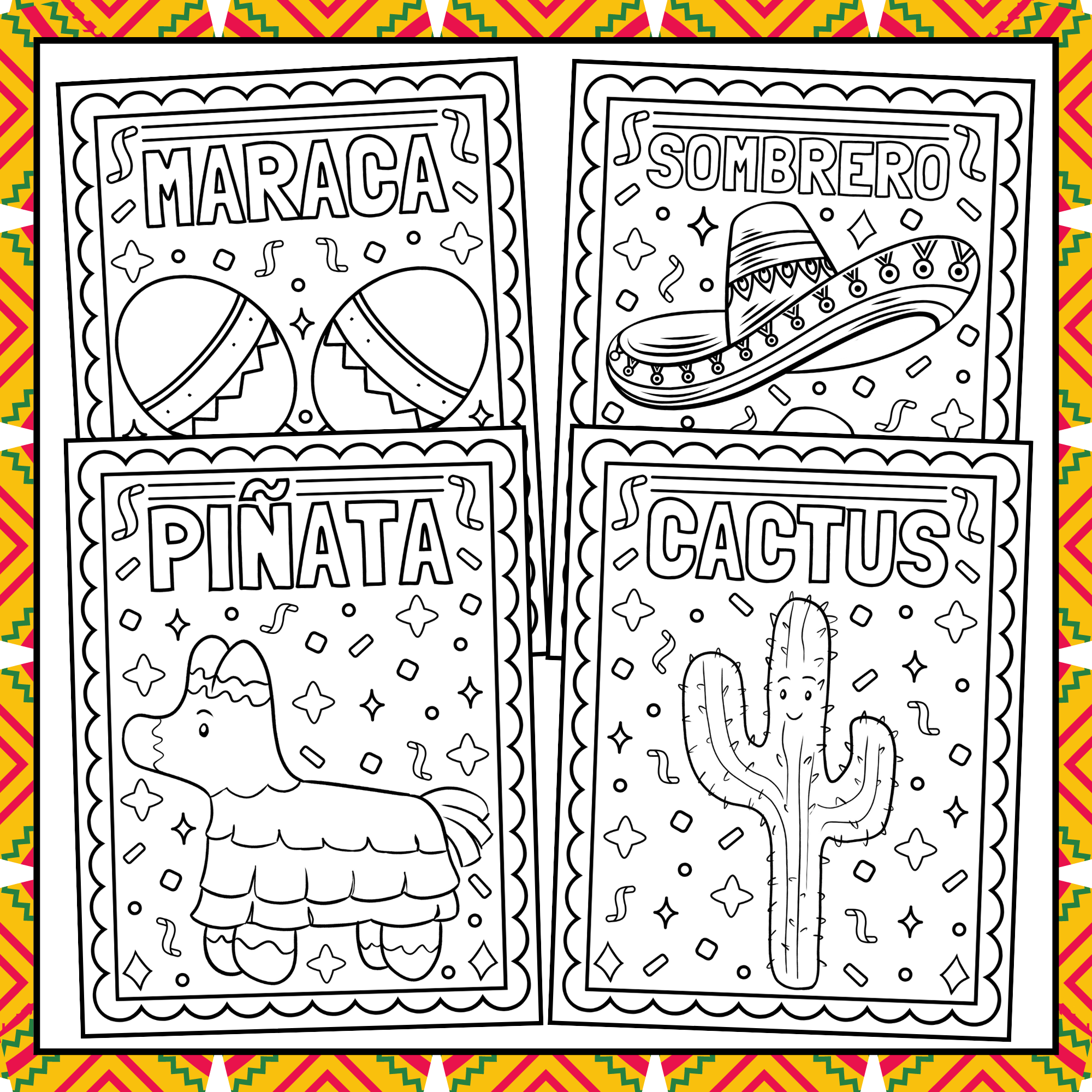 Cinco de mayo coloring pages cinco de mayo coloring sheets cinco de mayo activities made by teachers