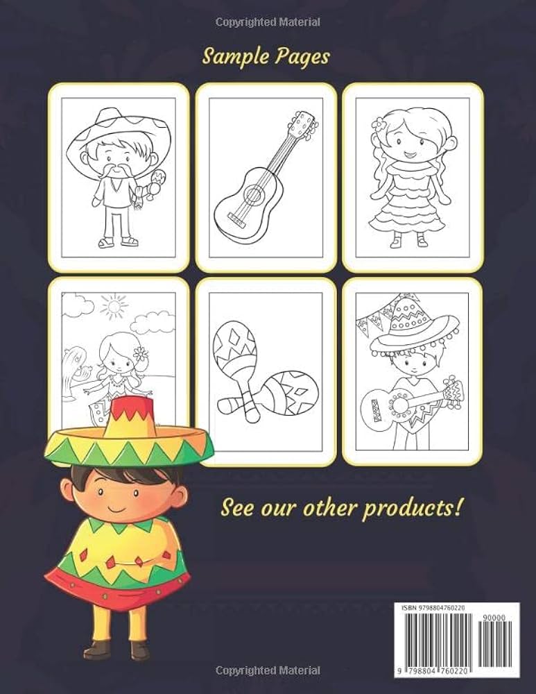 Cin de mayo loring book for kids ages