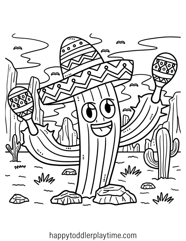 Free cinco de mayo coloring pages for kids