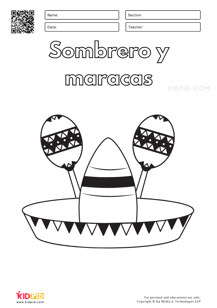 Cinco de mayo coloring pages for kids