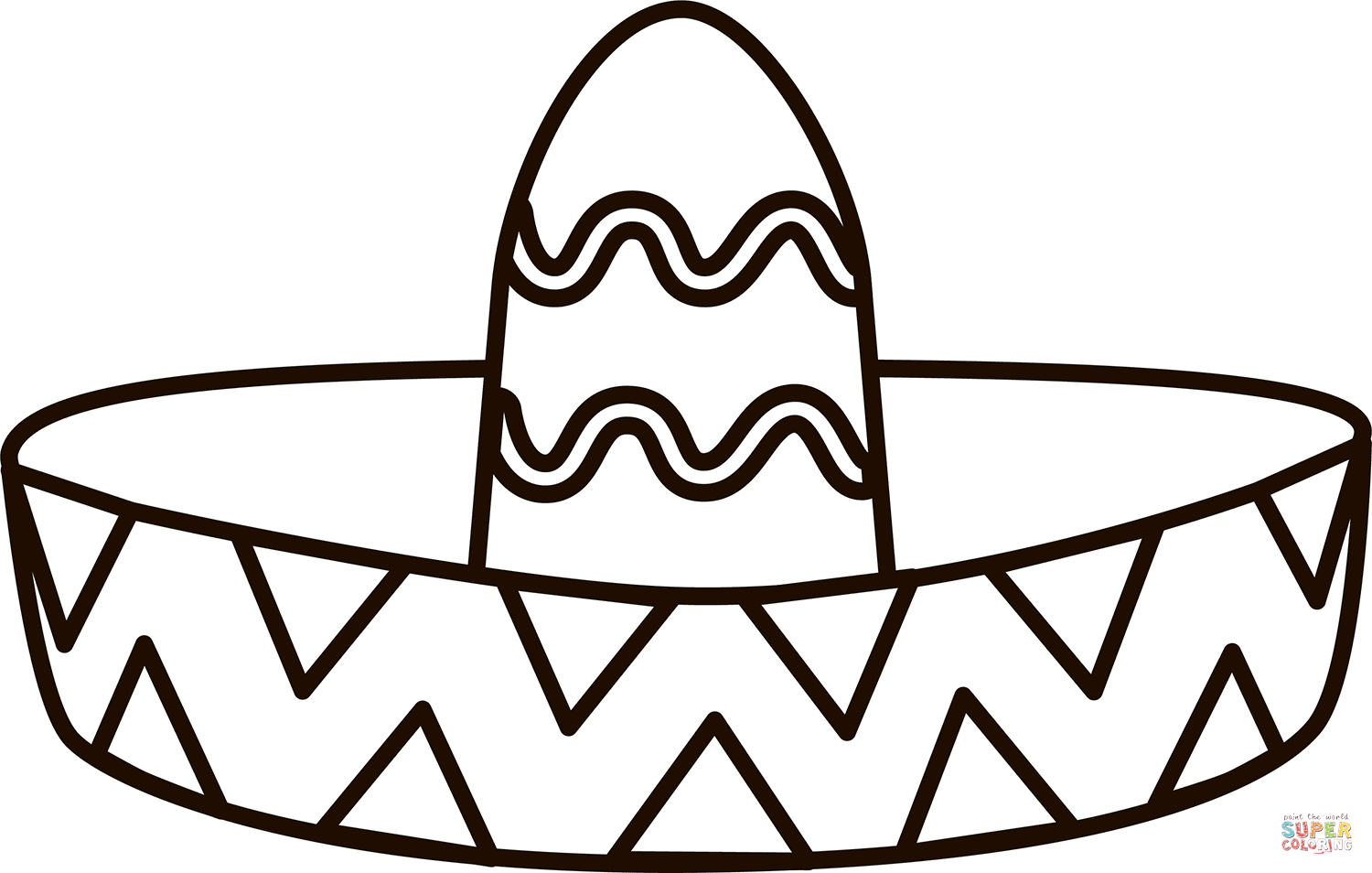 Sombrero coloring page free printable coloring pages