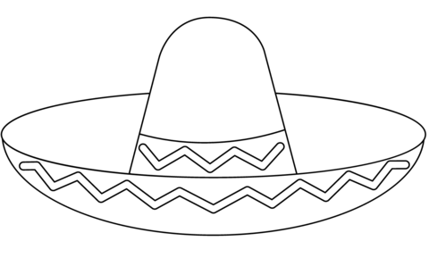 Sombrero coloring page free printable coloring pages