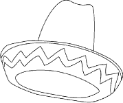 Sombrero mexican hat coloring page fiesta printable