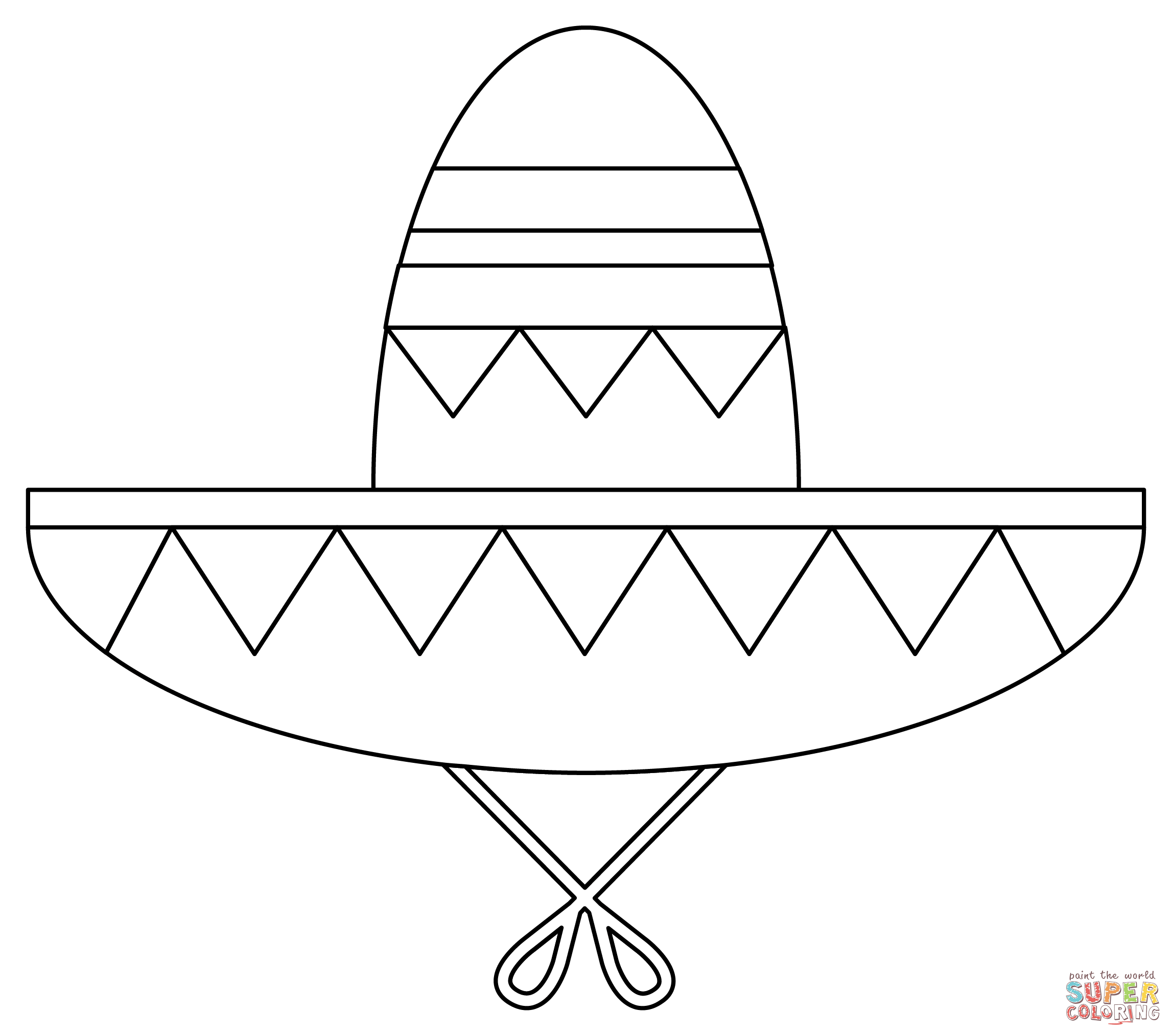 Sombrero coloring page free printable coloring pages