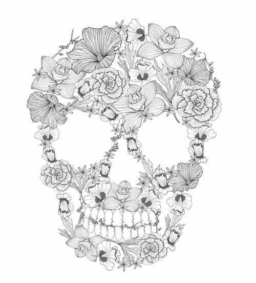 Sugar skull coloring page