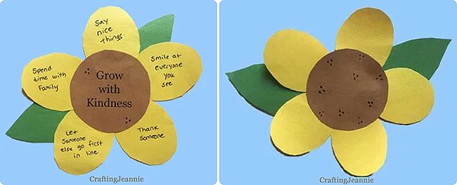 Sunflower craft for preschoolers free template